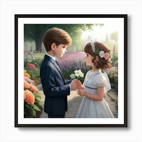 Boy love Girl Art Print