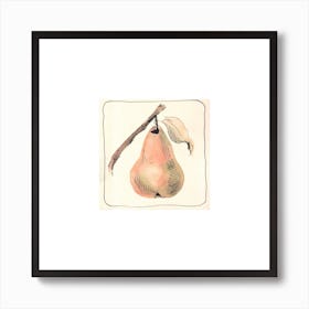 Pear Square Art Print