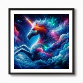 Unicorn In The Clouds 3 Art Print