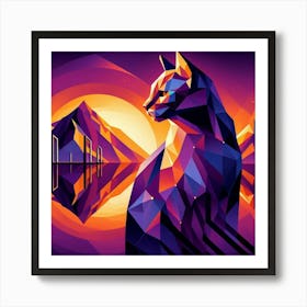 Taz Low Poly Cat Art Print