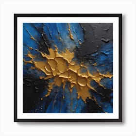 BB Borsa Blue & Gold Art Print