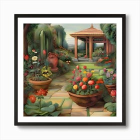 Garden Of Flowers Art Print