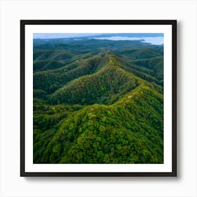 Aerial View Of The Mountains Art Print