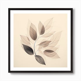 Abstract Leaves Art Print