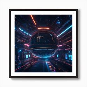 Futuristic Space Station Art Print