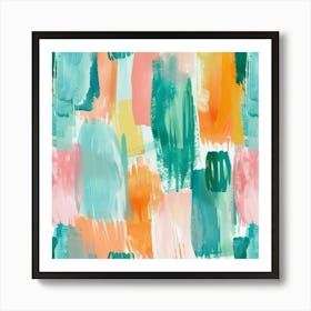 Abstract Brushstrokes 3 Art Print