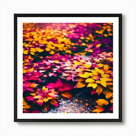 Autumn Leaves On The Ground 1 Art Print