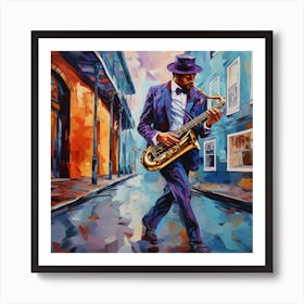 Saxophone Player 19 Art Print