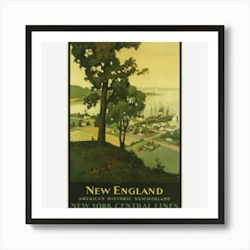 New England American Historic Towns Art Print