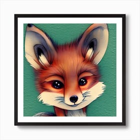 Adorable Fox Art Print
