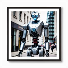 Robot On The Street 15 Art Print