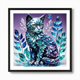 Crystal Cat Art Print