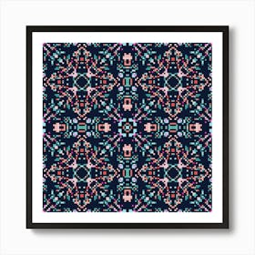 Traditional ornament. Folk motif. Textile rapport. 1 Art Print