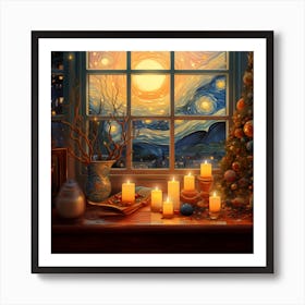 Christmas Window Art Print