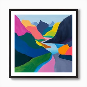 Colourful Abstract Fiordland National Park New Zealand 6 Art Print