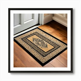 A Photo Of A Door Mat With A Welcome Mat Pattern 21 Art Print