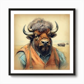 Bison 7 Art Print