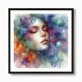 Dreaming Woman 1 Art Print