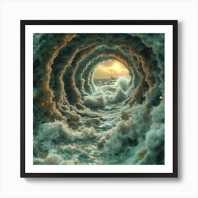 Tunnel In The Ocean Art Print