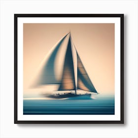 Abstract, A Sailing boat 1 Art Print