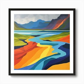 Abstract Travel Collection Iceland 4 Art Print