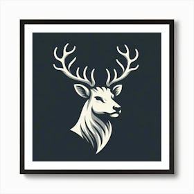 Deer Head Art Print