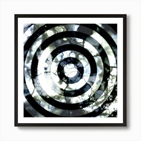 Abstract Alcohol Ink Circles On Water Art Print