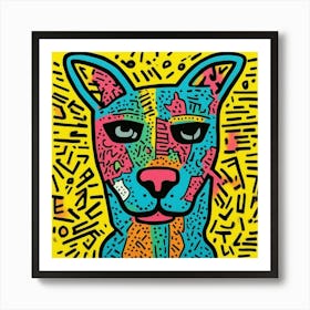 Psychedelic Dog Art Print