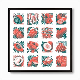 A Selection Of Healthy Fruit Art Print