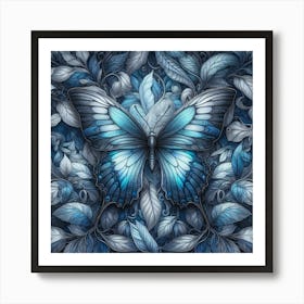 Blue Butterfly 1 Art Print