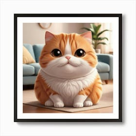 Fat Cat 3 Art Print