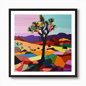 Colourful Abstract Joshua Tree National Park Usa 6 Art Print