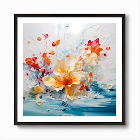 AI Serenity in Spectrum: Nature's Poetic Dance  Art Print