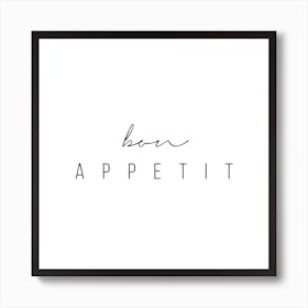 Bon Appetit Script Art Print