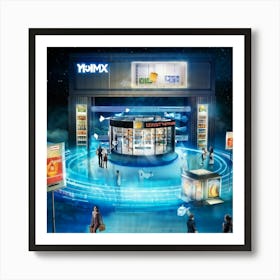 An Illustrious E Commerce Scene In A Digital Painting Showing An Imaginary Retail Store Nestled In (5) Art Print