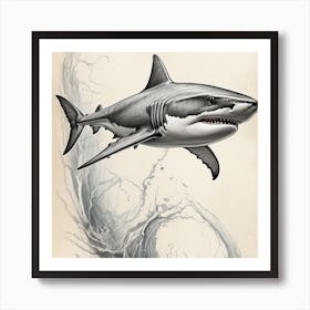 Great White Shark Art Print