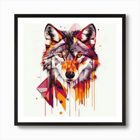 Abstract Wolf 2 Art Print