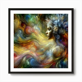 Abstract Of A Woman Art Print