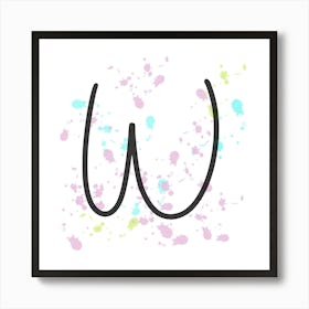 Name Initials Name Initials Letter W Art Print