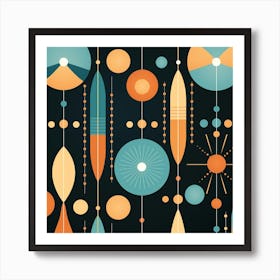 Retro Abstract Pattern 2 Art Print