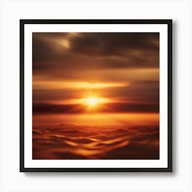 Sunset Over The Desert Art Print