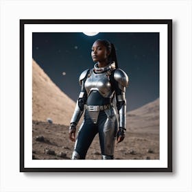 Black Woman In Space Art Print