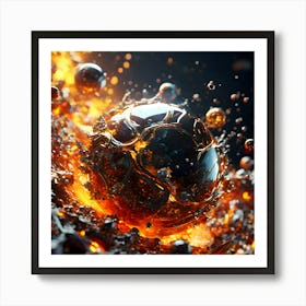 Rhythm of chaos frenetic explosion Art Print