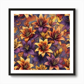 Lily Pattern Art Print