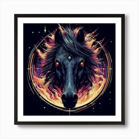 Fire Horse Art Print