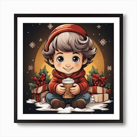 Christmas Boy Art Print