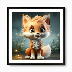 Cute Fox 120 Art Print