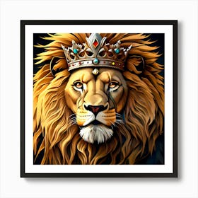 Lion With Crown Art Print