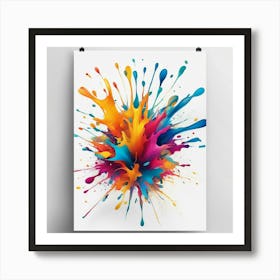 Colorful Splash Print Art Print