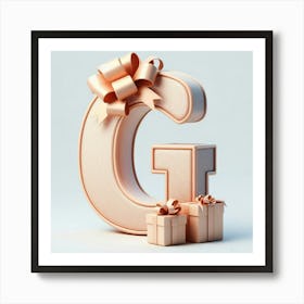 Funny Alpabet - G (Gift) Art Print